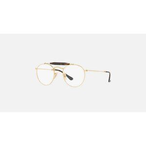 RAYBAN Unisex Eyeglasses RX3747V-2946 Gold Top Black 47-21-140